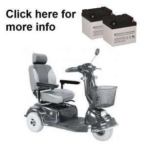 C.T.M. HS-850 Scooter Replacement Battery (2 Batteries)