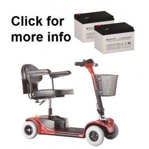 Pride Mobility Go-Go Scooter Replacement Battery (2 Batteries)