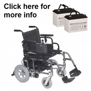 Golden Alero Folding Power Wheelchair Replacement Battery (2 Batteries)