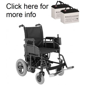 Merits P171 Power Wheelchair Replacement Battery (2 Batteries)