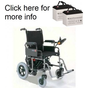 Merits P102 Power Wheelchair Replacement Battery (2 Batteries)