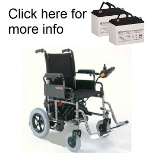 Merits P107 Power Wheelchair Replacement Battery (2 Batteries)