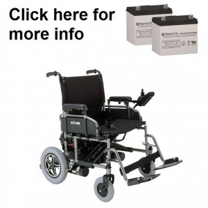 Merits P182 HD Power Wheelchair Replacement Battery (2 Batteries)