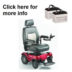 Merits Regal P310 Power Wheelchair Replacement Battery (2 Batteries)