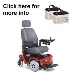 Merits P312 Power Wheelchair Replacement Battery (2 Batteries)