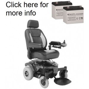 Merits P314 Power Wheelchair Replacement Battery (2 Batteries)