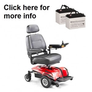 Merits P318 Vision CF Power Wheelchair Replacement Battery (2 Batteries)