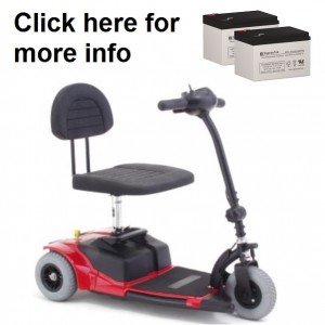 Pride Mobility Bebop SC46 or Pep Pal MM222 Scooter Battery (2 Batteries)