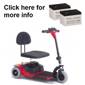 Pride Mobility Dash Scooter Replacement Battery (2 Batteries)