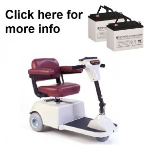 Pride Mobility Dynamo Scooter Replacement Battery (2 Batteries)