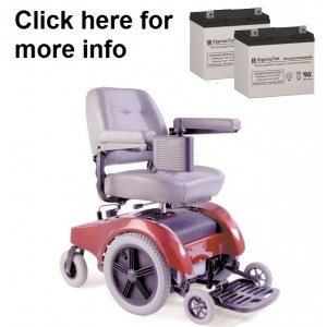 Pride Mobility Jet 1-ATS Wheelchair Replacement Battery (2 Batteries)