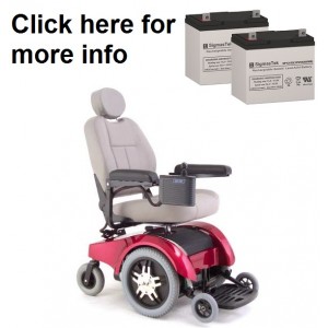 Pride Mobility Jet 1 Wheelchair Replacement Battery (2 Batteries)