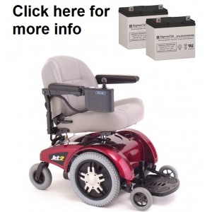 Pride Mobility Jet 2 Wheelchair Replacement Battery (2 Batteries)