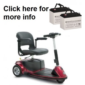 Pride Mobility Revo 3 or 4 Wheel Scooter Replacement Battery (2 Batteries)