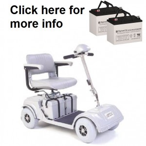 Pride Mobility Shuttle 3 or 4 Wheel Replacement Battery (2 Batteries)