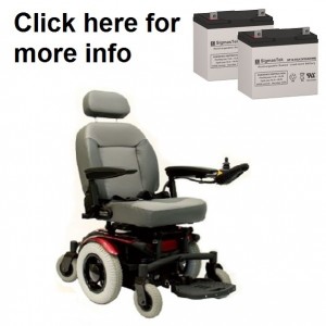 Quickie Aspire Full Power Wheelchair Replacement Battery (2 Batteries)