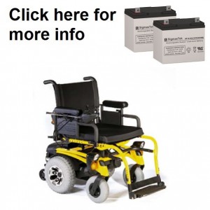 Quickie P-220 Power Wheelchair Replacement Battery (2 Batteries)