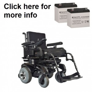 Quickie P-222 SE Power Wheelchair Replacement Battery (2 Batteries)