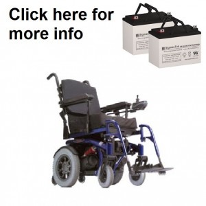 Quickie V-100 Power Wheelchair Replacement Battery (2 Batteries)