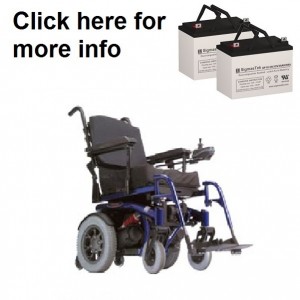 Quickie V-100 Power Wheelchair Replacement Battery (2 Batteries) Quickie V-100 Power Wheelchair Replacement Battery (2 Batteries)