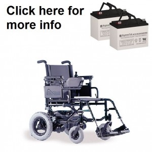 Quickie V-121 Power Wheelchair Replacement Battery (2 Batteries)