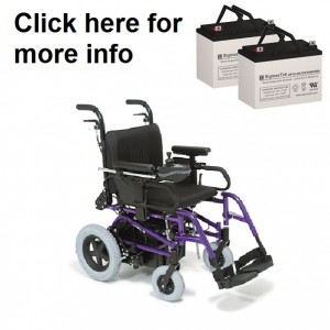 Quickie Z-500 Pediatric Power Wheelchair Replacement Battery (2 Batteries)