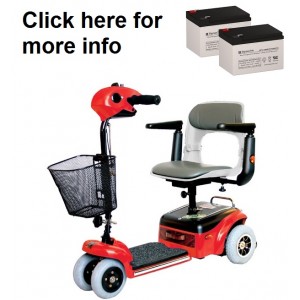 Shoprider Scootie Scooter Replacement Battery (2 Batteries)