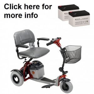 Shoprider Cutie Scooter Replacement Battery (2 Batteries)