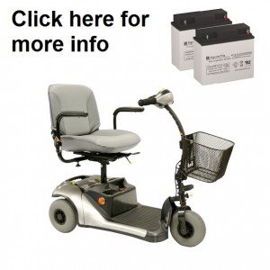 Shoprider Dasher 9 Scooter Replacement Battery (2 Batteries)