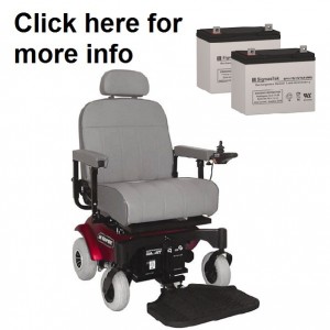 Shoprider HD Power Wheelchair Replacement Battery (2 Batteries)