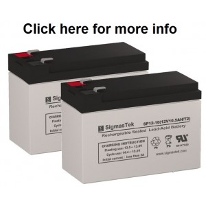 SigmasTek SP12-10 Sealed Lead Acid AGM Battery (2 Batteries)
