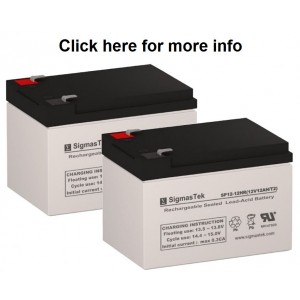 SigmasTek SP12-12 Sealed Lead Acid AGM Battery (2 Batteries)