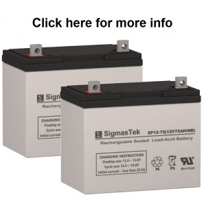 SigmasTek SPG12-75 NB 12V-72Ah Gel Battery (2 Batteries)